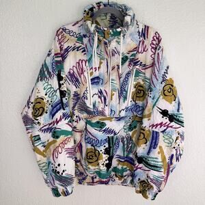 Vintage S Oliver Sport Jacket Large Retro Abstract Anorak Ski Snowboard 90s